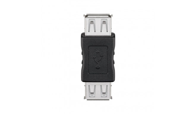 Goobay USB-A adapter, ühendaja, must