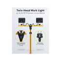 Goobay LED Work Light with Telescopic Tripod, 2x 50 W