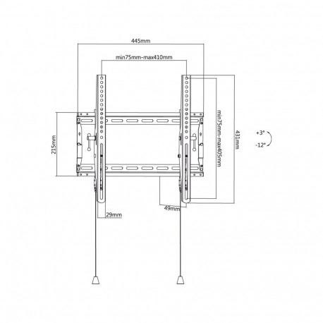 Goobay TV wall mount TILT (M)