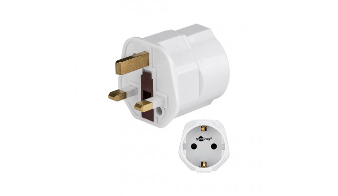 Goobay Travel Adapter Europe to UK, white