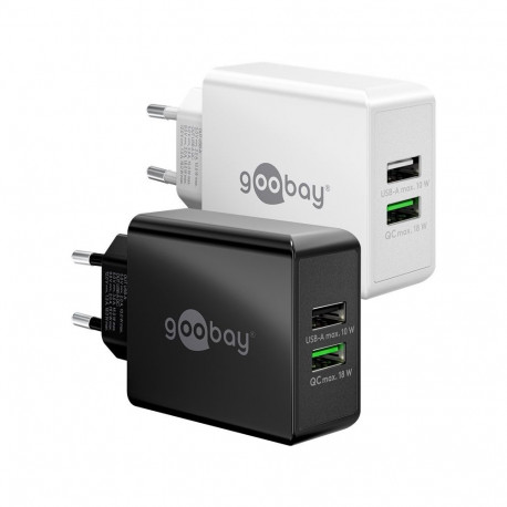 Goobay 28 W USB-A QC Dual Fast Charger white white