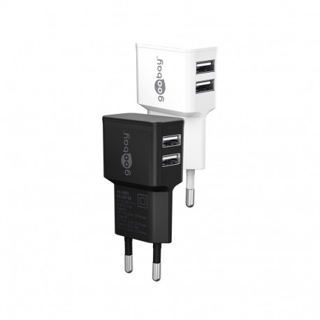 Goobay 12 W USB-A Dual Charger white white