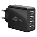 Goobay USB-A multiport laadija (30 W) must