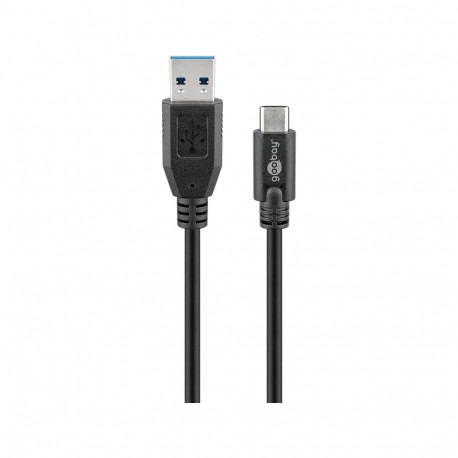 Goobay USB-C™–USB-A kaabel, 2 m, must
