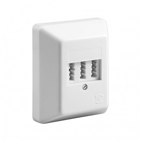 Goobay 3x TAE-NFF Wall Plate white