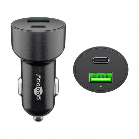 Goobay Dual-USB auto kiirlaadija USB-C™ PD (Power Delivery) (48 W)