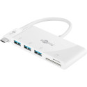Goobay USB-C™ Multiport Adapter to 3x USB-A, Cardreader