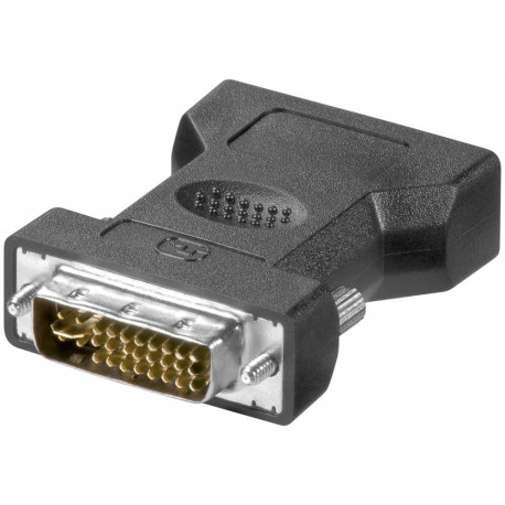 Goobay Analogue DVI-I/VGA Adapter, gold-plated DVI-I male Dual-Link (24+5 pin)