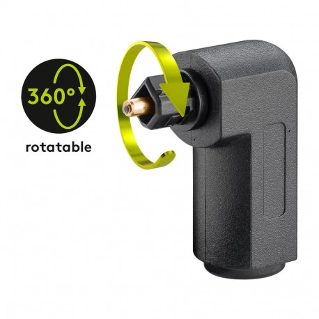 Goobay TOSLINK digitaalne heliadapter, 90° nurga all (10 tk)