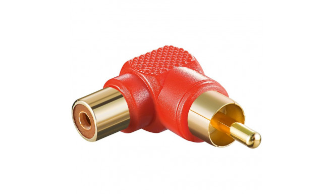Goobay RCA Adapter 90° red