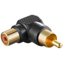 Goobay RCA Adapter 90°, black black