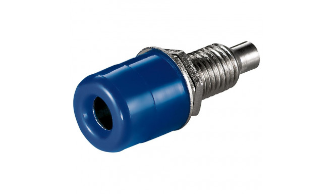 Goobay Banana Chassis Socket with Screw blue (10 tk)