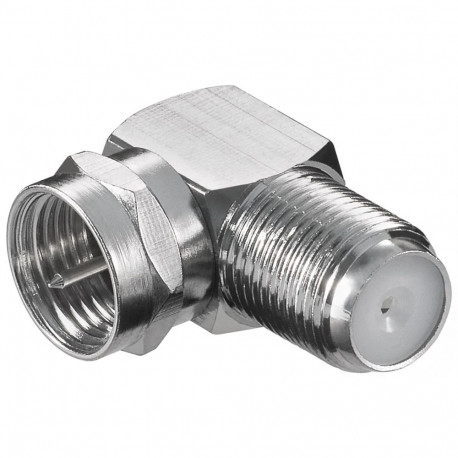 Goobay nurgaadapter: F-pistik > F-pesa 90° tsink (10 tk)