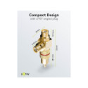 Goobay RCA Y Adapter, Male to 2x Female, Gold Version, red red