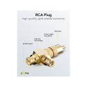 Goobay RCA Y-adapter, isane 2x emane, kuldne versioon, punane