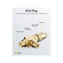Goobay RCA Y-adapter, isane 2x emane, kuldne versioon, must