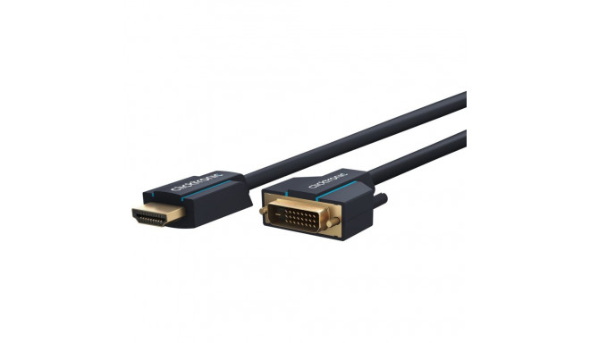 Clicktronic DVI–HDMI adapterkaabel 7,5 m