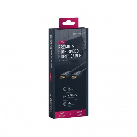 Clicktronic premium High Speed HDMI kaabel Ethernetiga 1.5 m