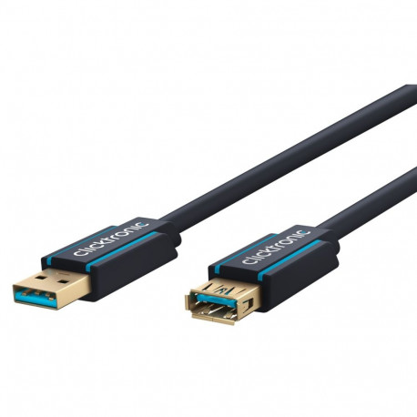 Clicktronic USB-A pikenduskaabel 1,8 m