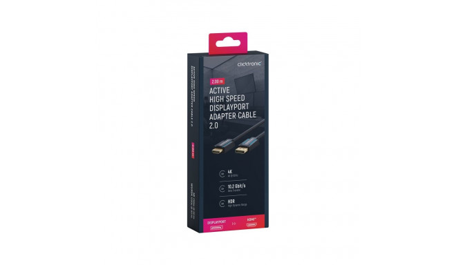 Clicktronic aktiivne DisplayPort-HDMI adapterkaabel 2 m