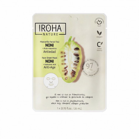 IROHA NATURE MASK noni + hyaluronic acid 1 u