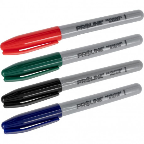 Marker perm. ümmargune, 4 värvi, proline (45 tk.)