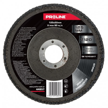Tarcza ścierna listkowa 125mm, tsirkooniumoksiid, 120 proline
