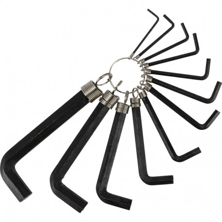 Klucze imbusowe (2-14mm) kpl. 12 szt. na kółku, w etui