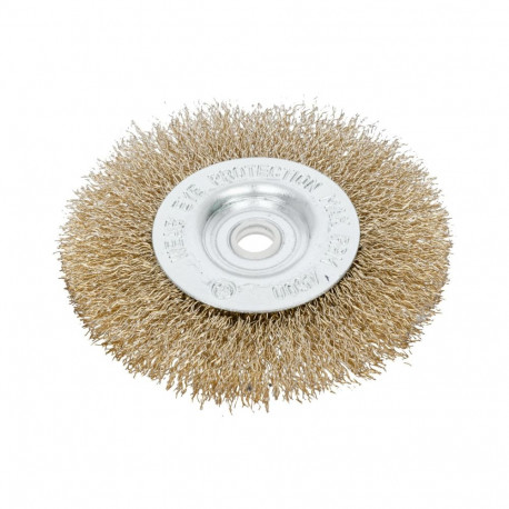 Szczotka tarczowa z drutu stalowego mosiądz.fi=100mm proline