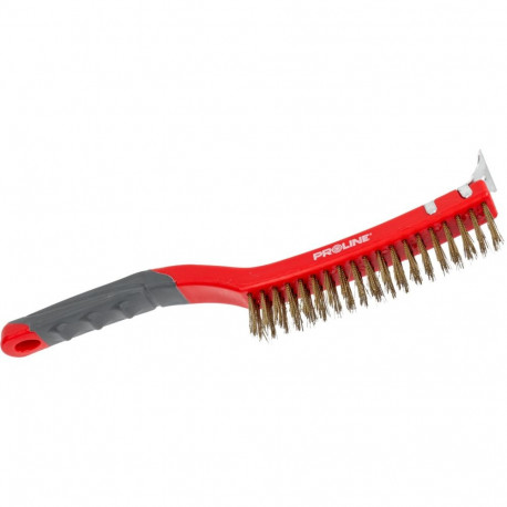 Szczotka druciana - messing, 3x19 rida, 340mm, proline