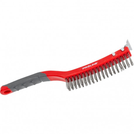 Szczotka druciana - roostevaba teras, 3x19 rida, 340mm, proline