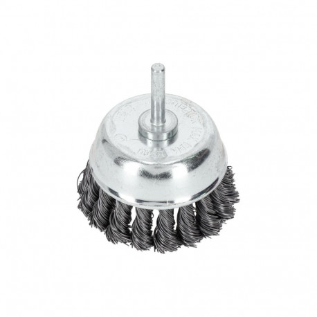 Szczotka doczołowa z dr.st.skr. fi= 75mm,trzpień 6mm proline