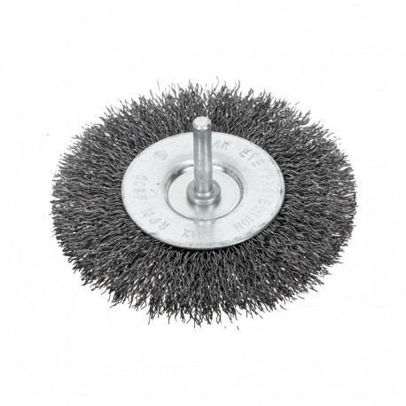 Szczotka tarczowa z dr.st.fal. fi=100mm, trzpień 6mm proline