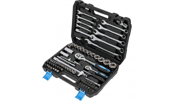 58082 82-osaline komplekt, 1/2 1/4 tolli 4-32mm lapik-silmusvõtmetega 8-22mm