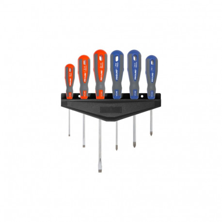 proline kruvikeeraja komplekt 6 tk: lapik-3 tk, ristpea-3 tk, riiul