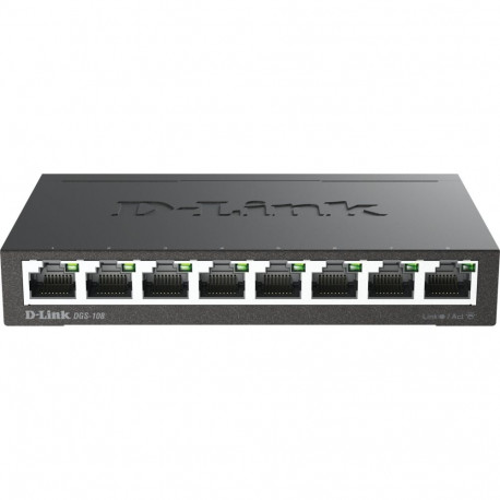 D-Link gigabitlüliti DGS-108/E, 8-pordiline haldamata