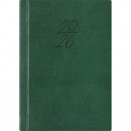 Raamatkalender Kalendermärkmik A6 PÄEV, kunstnahk (TUMEROHELINE) 00029/40083