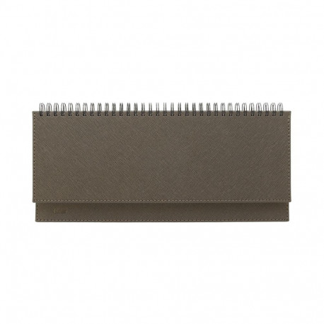 Lauakalender kunstnahk metallik pronks 2026a.