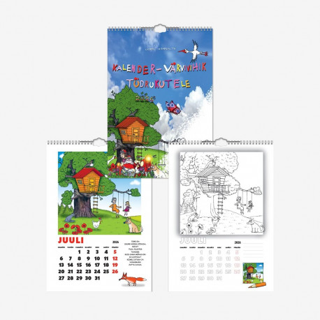 Seinakalender - Värvivihik Tüdrukutele (U. Nemvalts) 2026a.