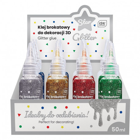 Glitterliim Star 3D 50ml assortii Interdruk