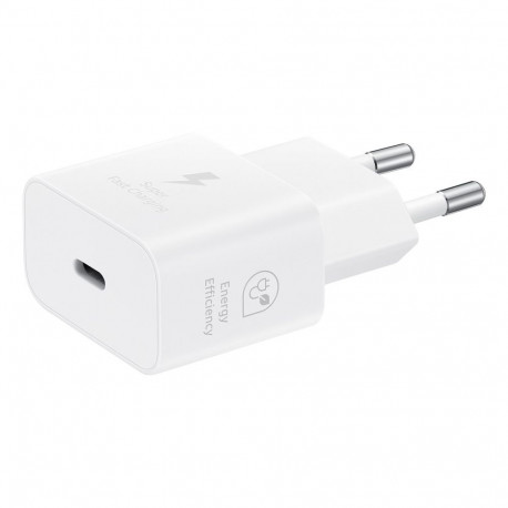 EP-T2510EWE + EP-DN980BWE Samsung USB-C 25W reisilaadija + USB-C andmekaabel valge (bulk)