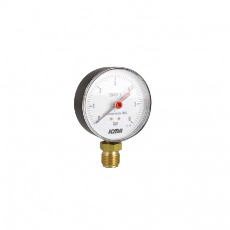 MANOMETER 80MM. 1/2. 6 BAR