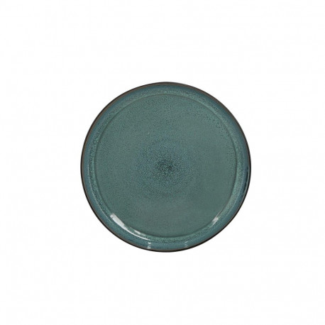 PLATE GLAZE INS AND OUT DARK GREN 27CM