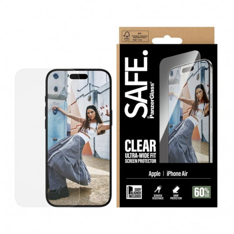 PanzerGlass Screen protector | Apple | iPhone Air | Glass | Transparent | Ultra-Wide Fit w. EasyAlig