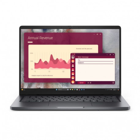 Dell Pro 14 plaatinumi hõbedane 14" IPS FHD+ 1920 x 1200 pikslit matt AMD Ryzen AI 7 PRO 350 16 GB D