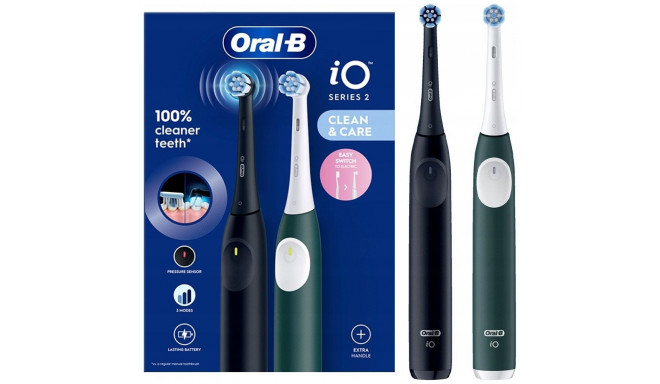 Oral B - iO 2 DUO elektrilised hambaharjad - öömust ja metsaroheline
