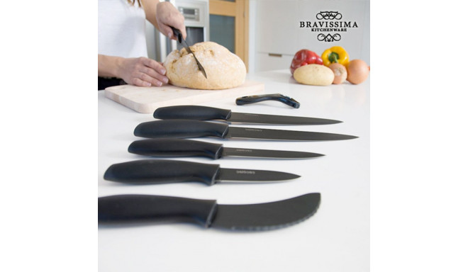 Table knife Bravissima Kitchen Set de 7 cuchillos Titanium