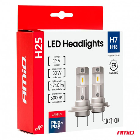 LED pirnid H7 H18 CANBUS 12V 30W