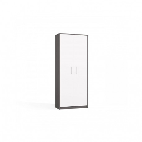 OLIV 2D CLOSED SHELVING UNIT, ANTHRACITE/WHITE SET