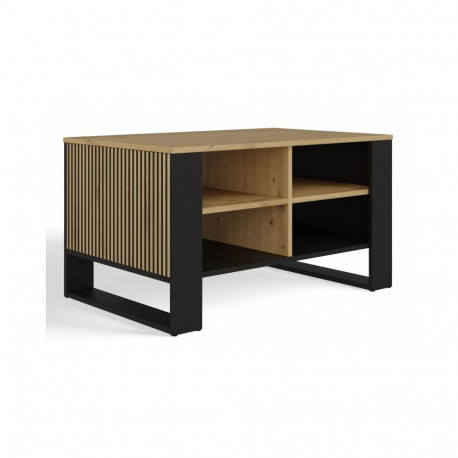MODERN 4P SLIM ARTISAN COFFEE TABLE WITH BLACK LEGS